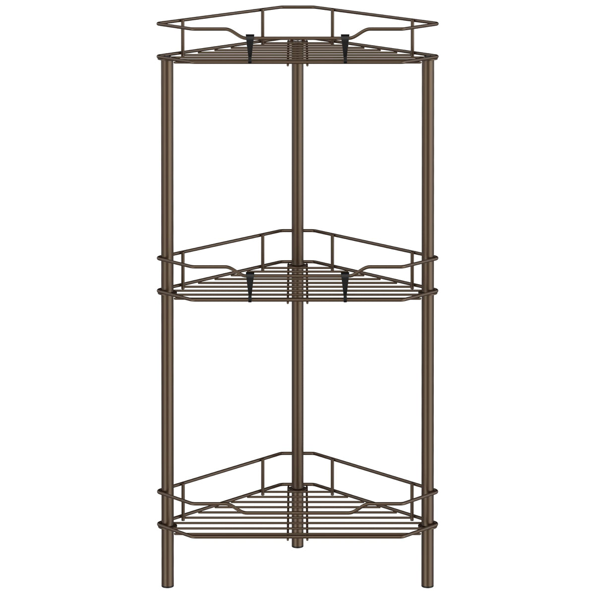 HuggieGems Floor Standing Shower Caddy in Jet Black or Gold – Elevated Bathroom Storage for Spa-Style Self-Care