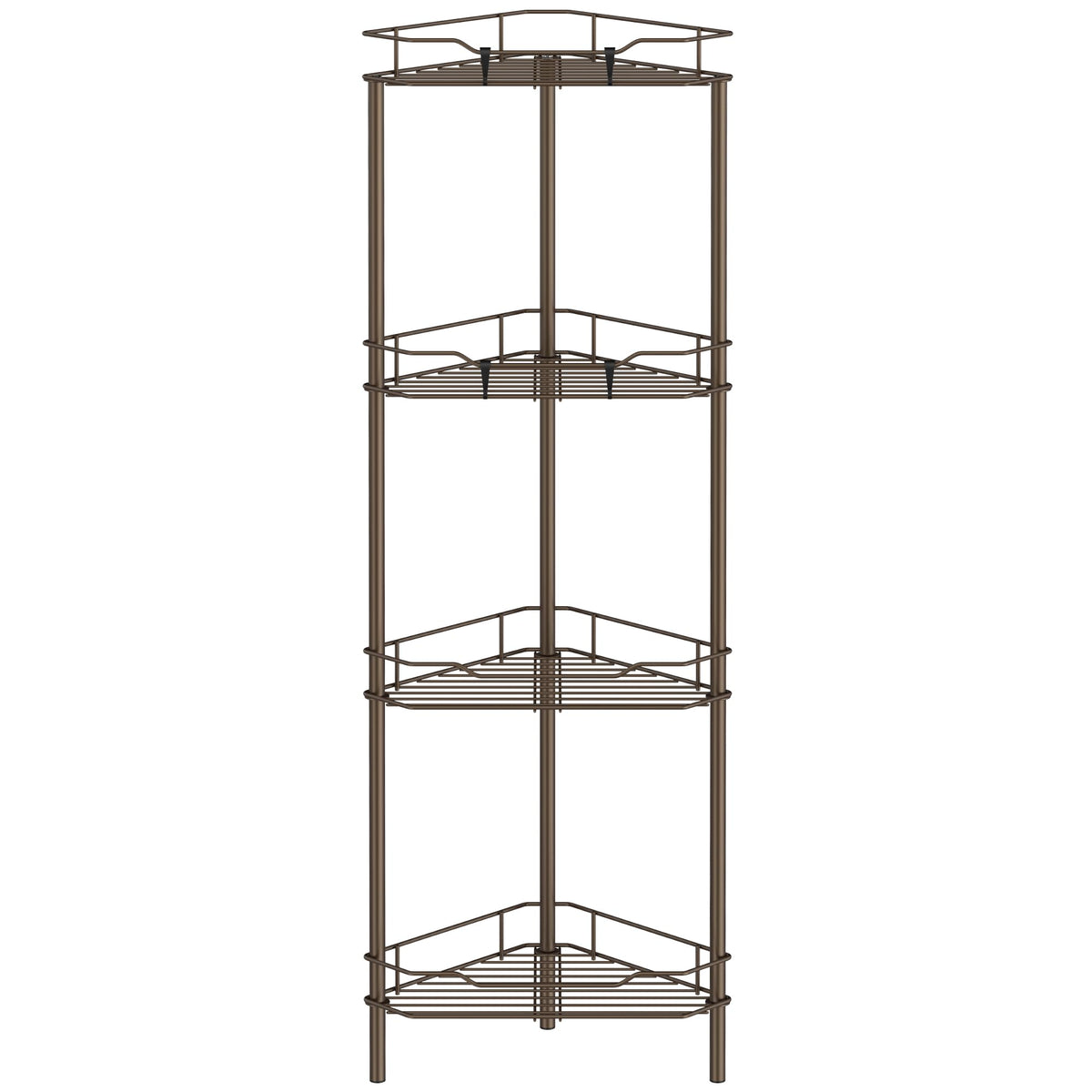 HuggieGems Floor Standing Shower Caddy in Jet Black or Gold – Elevated Bathroom Storage for Spa-Style Self-Care