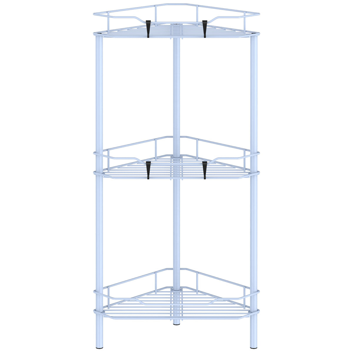 HuggieGems Floor Standing Shower Caddy in Jet Black or Gold – Elevated Bathroom Storage for Spa-Style Self-Care