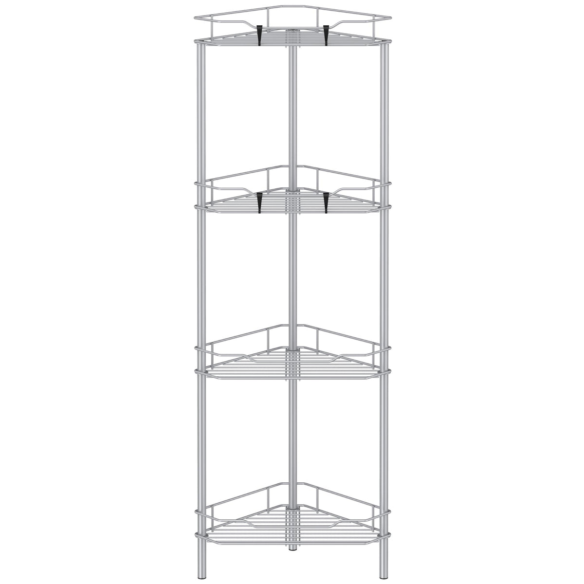 HuggieGems Floor Standing Shower Caddy in Jet Black or Gold – Elevated Bathroom Storage for Spa-Style Self-Care