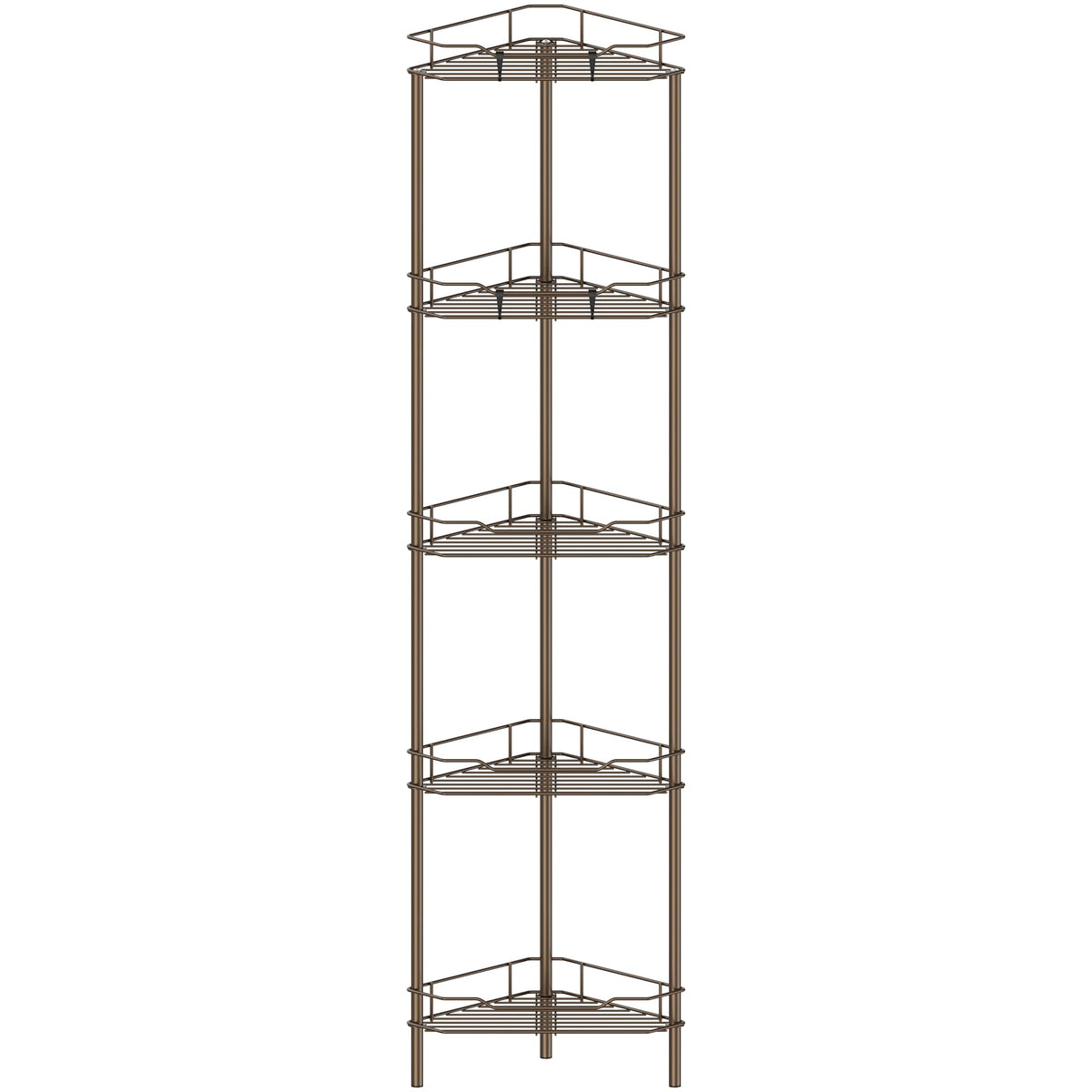 HuggieGems Floor Standing Shower Caddy in Jet Black or Gold – Elevated Bathroom Storage for Spa-Style Self-Care