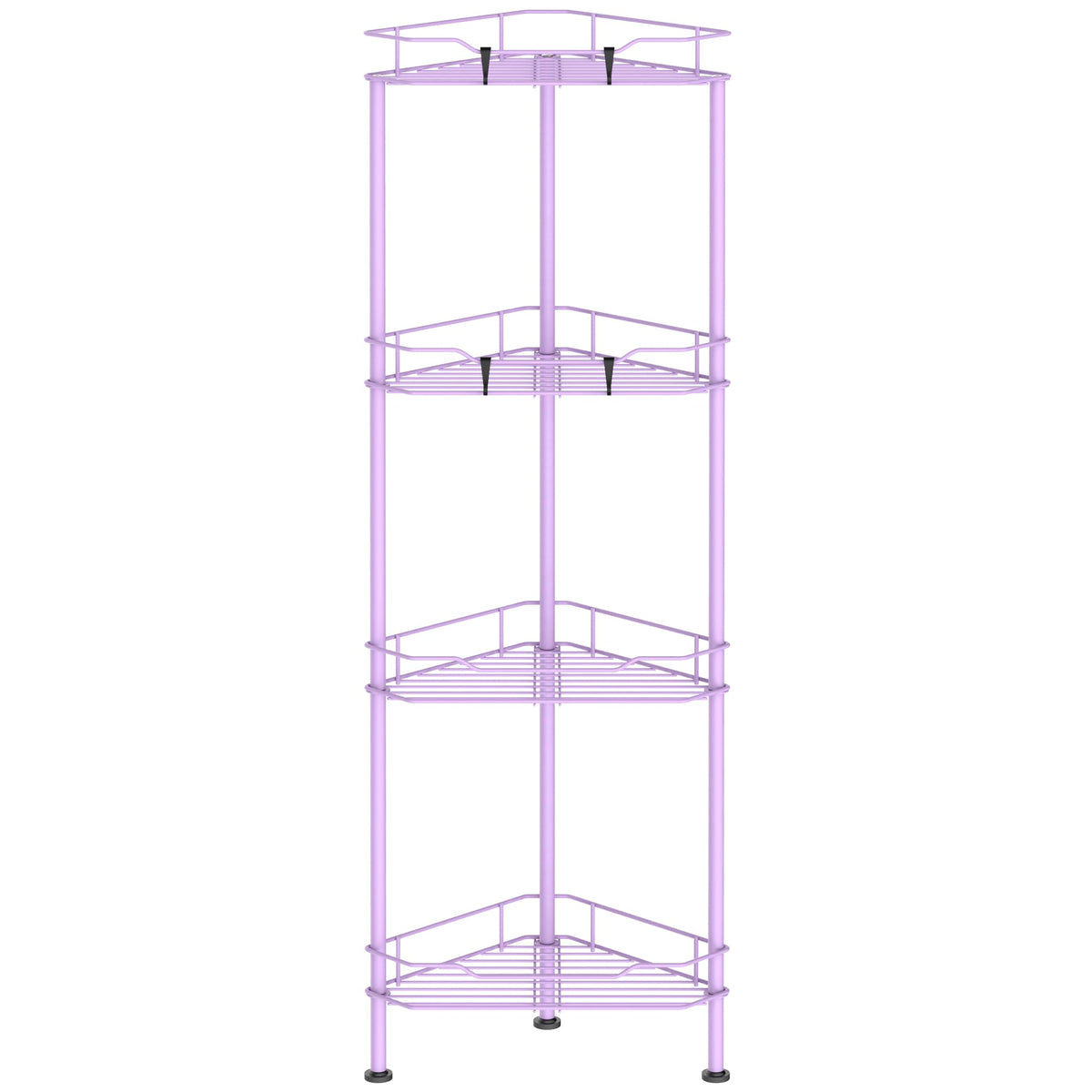 HuggieGems Floor Standing Shower Caddy in Jet Black or Gold – Elevated Bathroom Storage for Spa-Style Self-Care