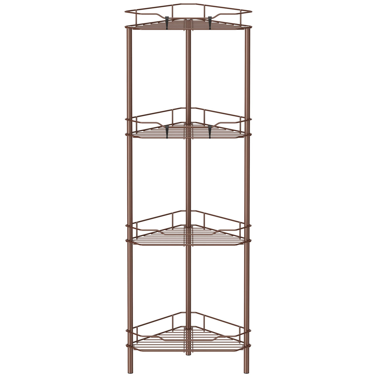 HuggieGems Floor Standing Shower Caddy in Jet Black or Gold – Elevated Bathroom Storage for Spa-Style Self-Care