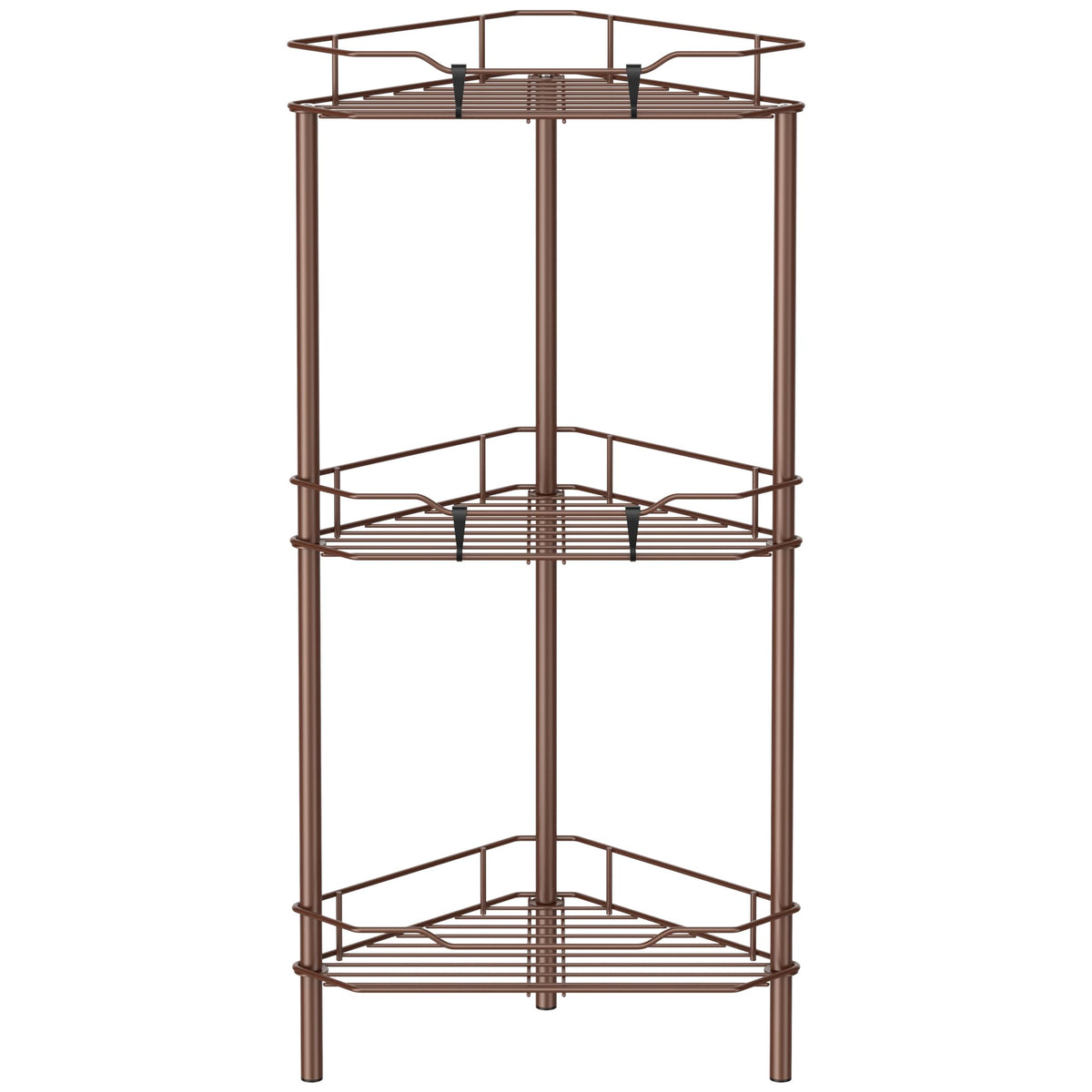 HuggieGems Floor Standing Shower Caddy in Jet Black or Gold – Elevated Bathroom Storage for Spa-Style Self-Care