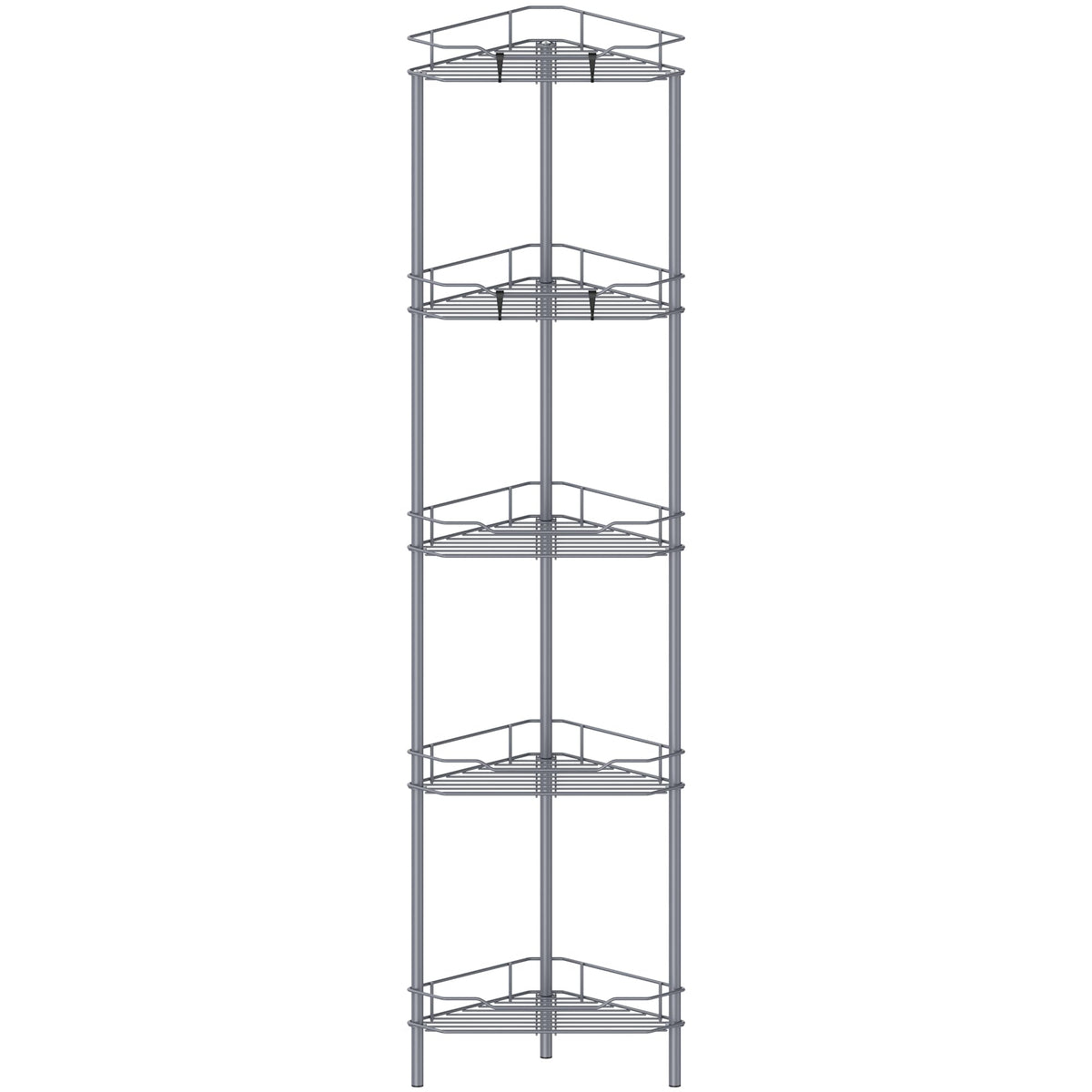 HuggieGems Floor Standing Shower Caddy in Jet Black or Gold – Elevated Bathroom Storage for Spa-Style Self-Care