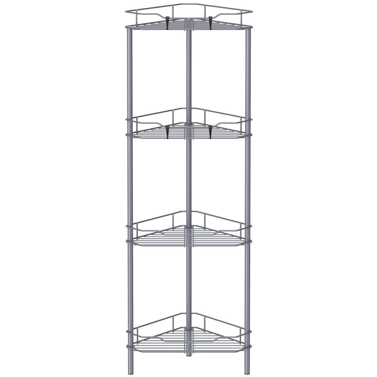 HuggieGems Floor Standing Shower Caddy in Jet Black or Gold – Elevated Bathroom Storage for Spa-Style Self-Care