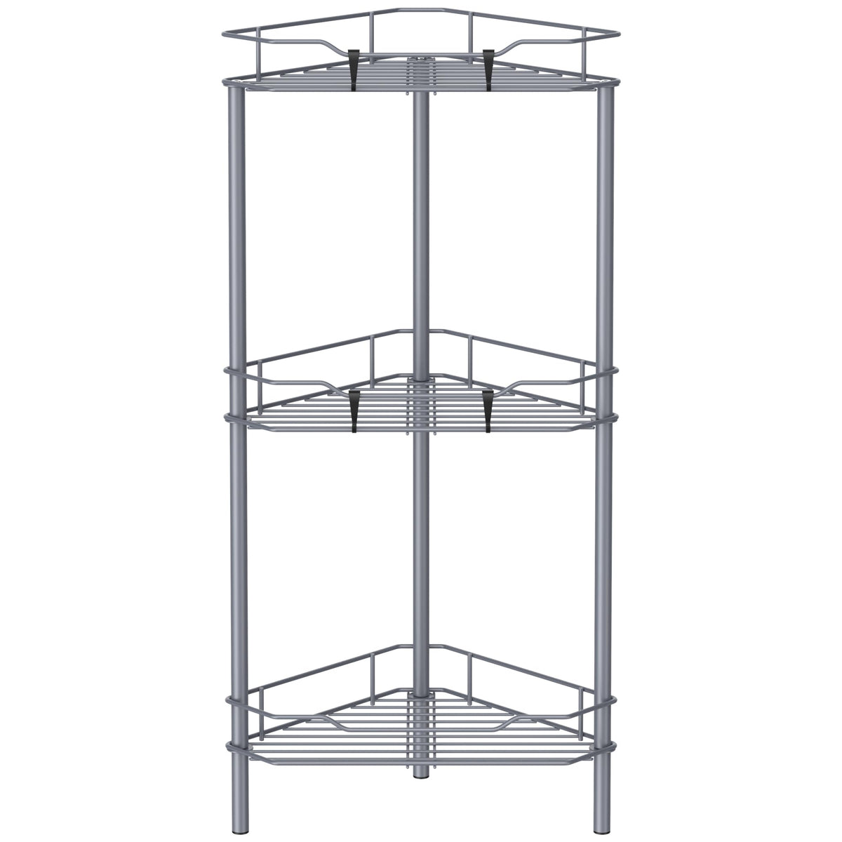 HuggieGems Floor Standing Shower Caddy in Jet Black or Gold – Elevated Bathroom Storage for Spa-Style Self-Care