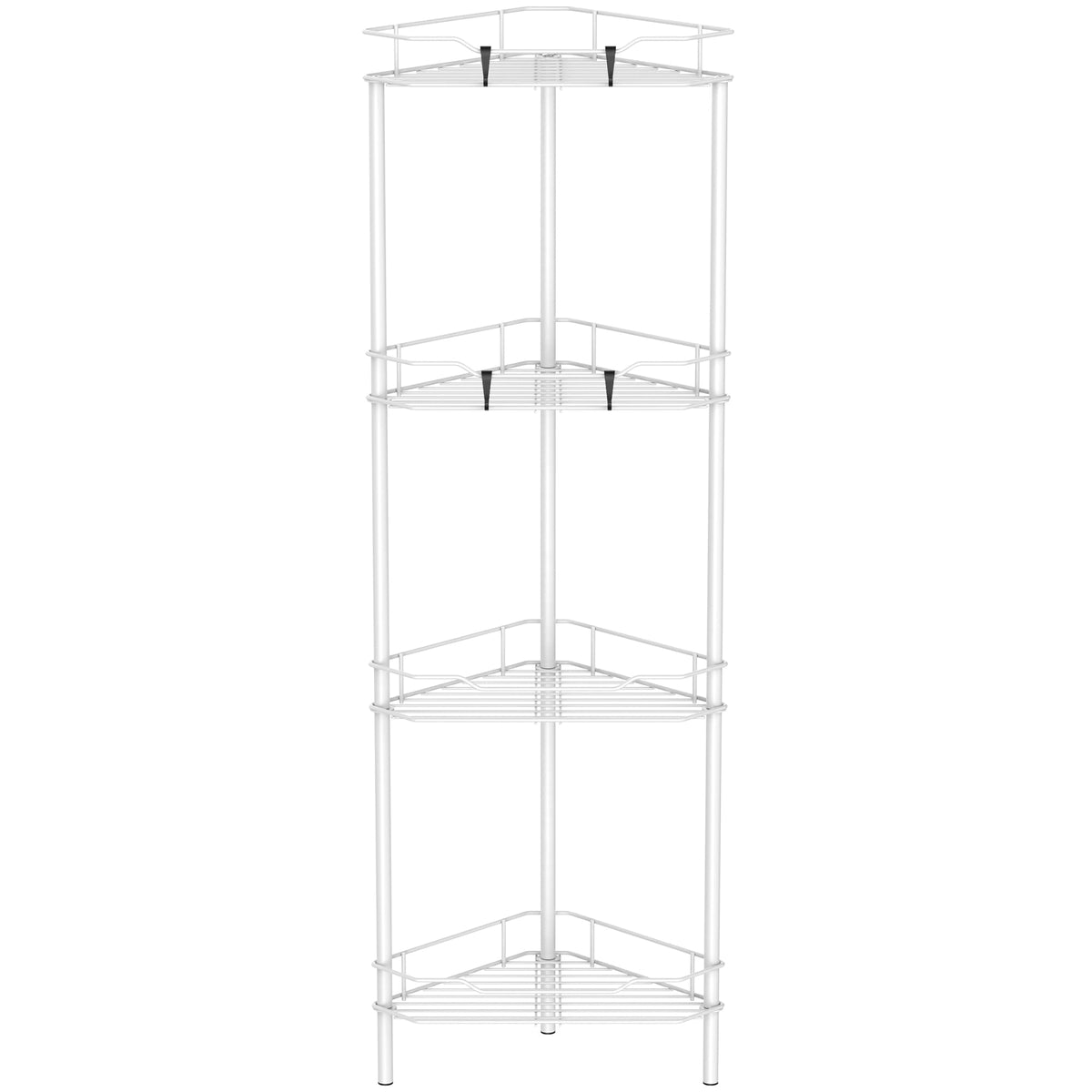 HuggieGems Floor Standing Shower Caddy in Jet Black or Gold – Elevated Bathroom Storage for Spa-Style Self-Care
