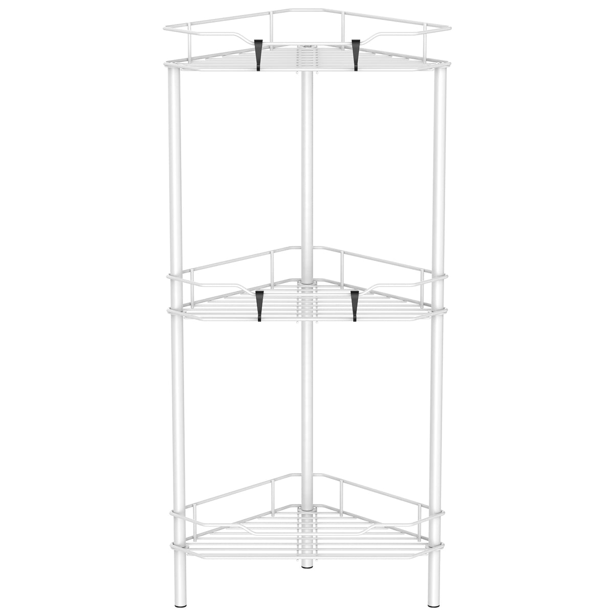 HuggieGems Floor Standing Shower Caddy in Jet Black or Gold – Elevated Bathroom Storage for Spa-Style Self-Care