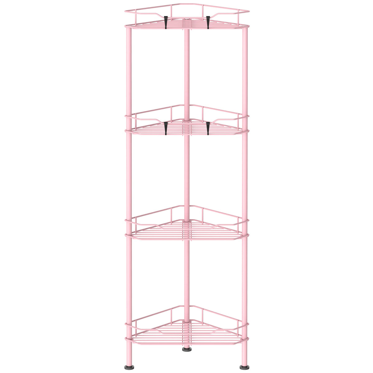 HuggieGems Floor Standing Shower Caddy in Jet Black or Gold – Elevated Bathroom Storage for Spa-Style Self-Care