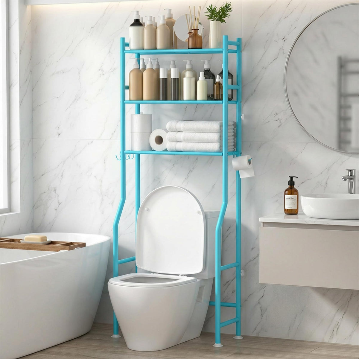 GloTika Over Toilet Organizer – First-Home Move-In Gift for Couples Setting Up a Shared Bathroom