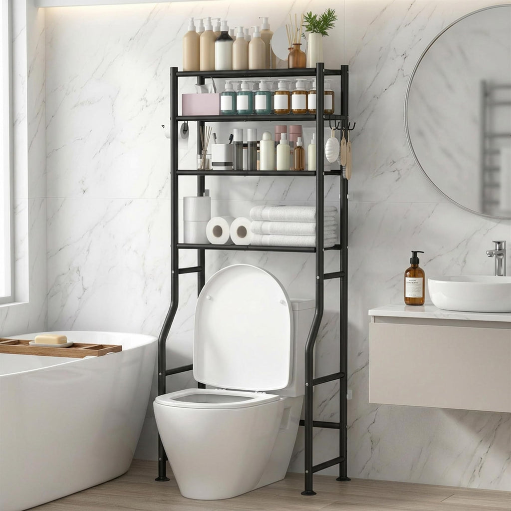 GloTika Over Toilet Organizer – First-Home Move-In Gift for Couples Setting Up a Shared Bathroom